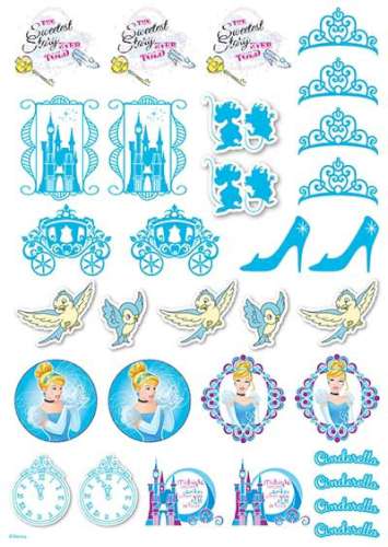 Cinderella Edible Icing Character Icon Sheet - Click Image to Close